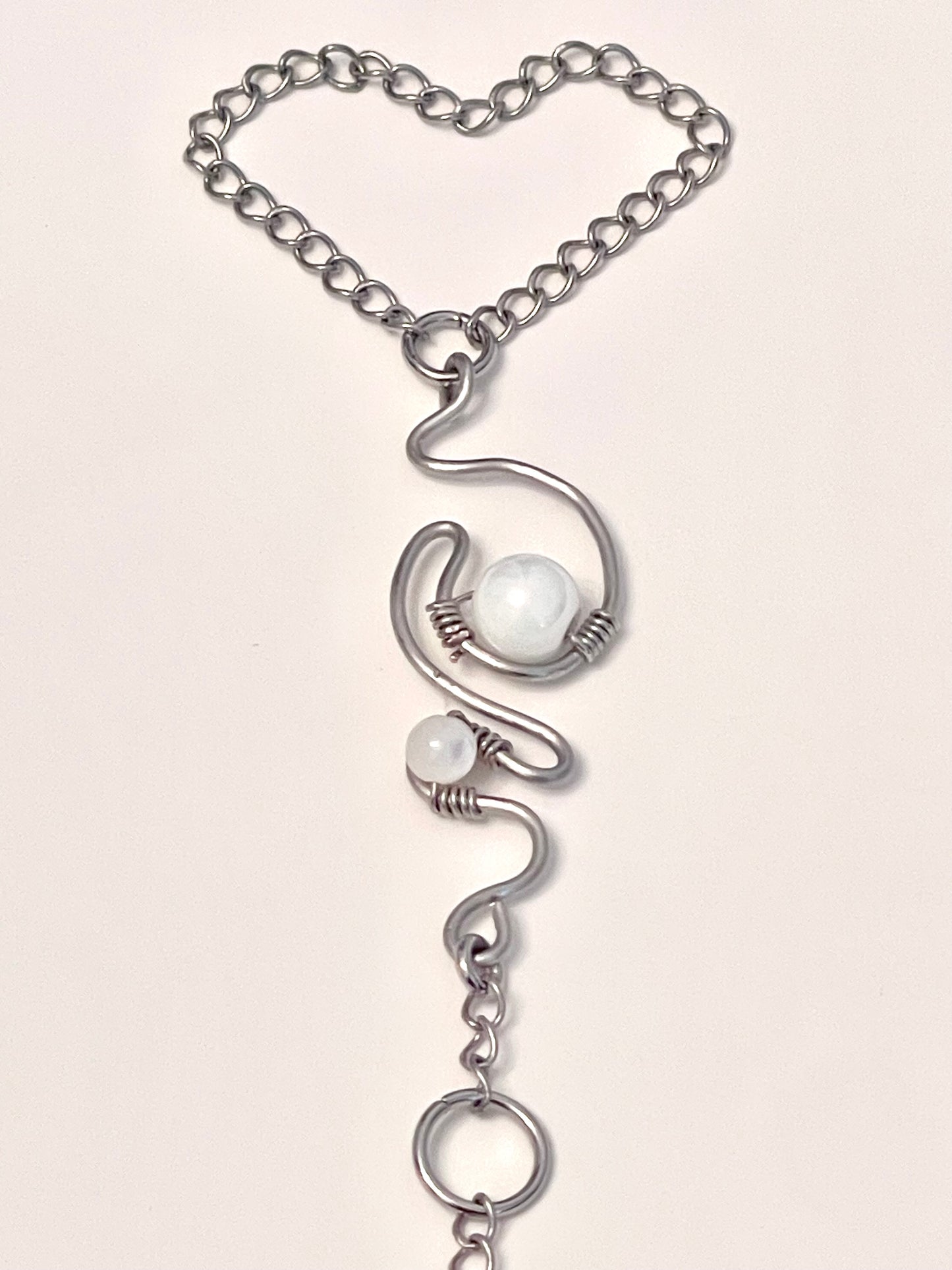 MOON PEARL Ring Chain Bracelet