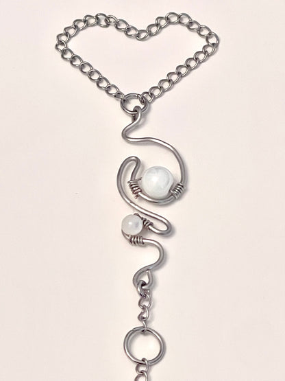 MOON PEARL Ring Chain Bracelet